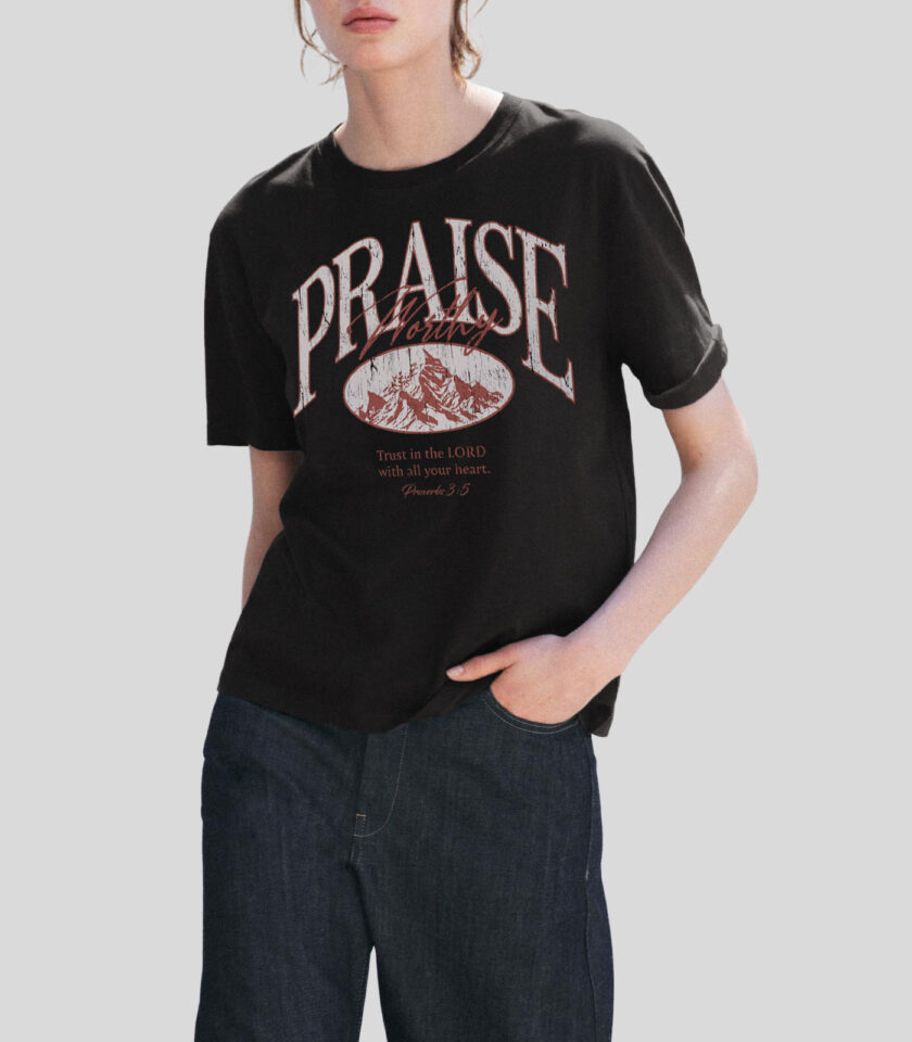 Her Praise Is Worthy T-Shirt - Image 5