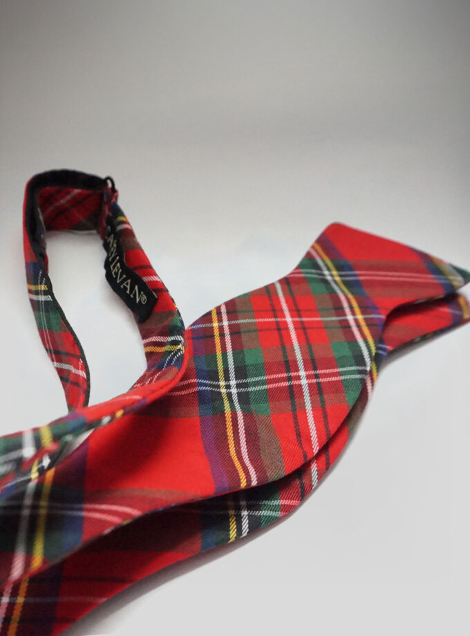 Red Plaid Tartan Bow Tie